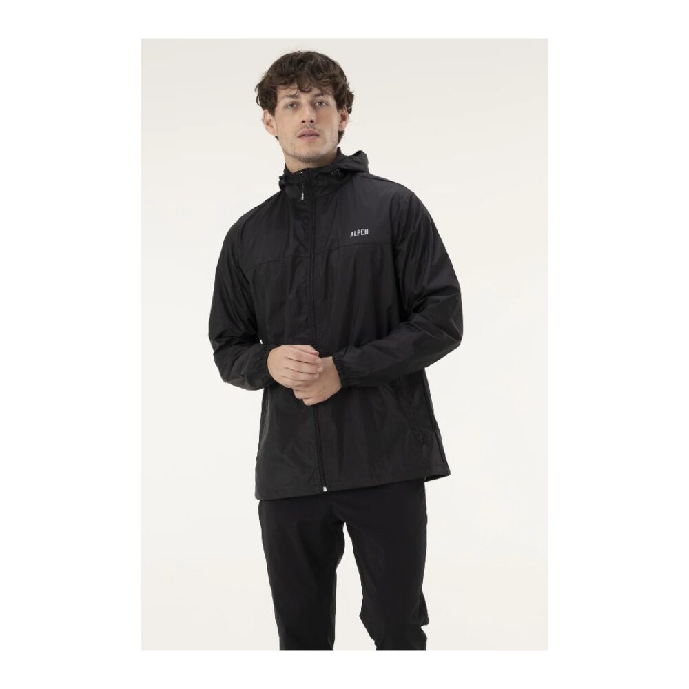 Jaqueta Hidrorrepelente Poliamida Preta Masculina Alpen