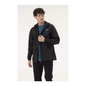 Jaqueta Hidrorrepelente Poliamida Preta Masculina Alpen