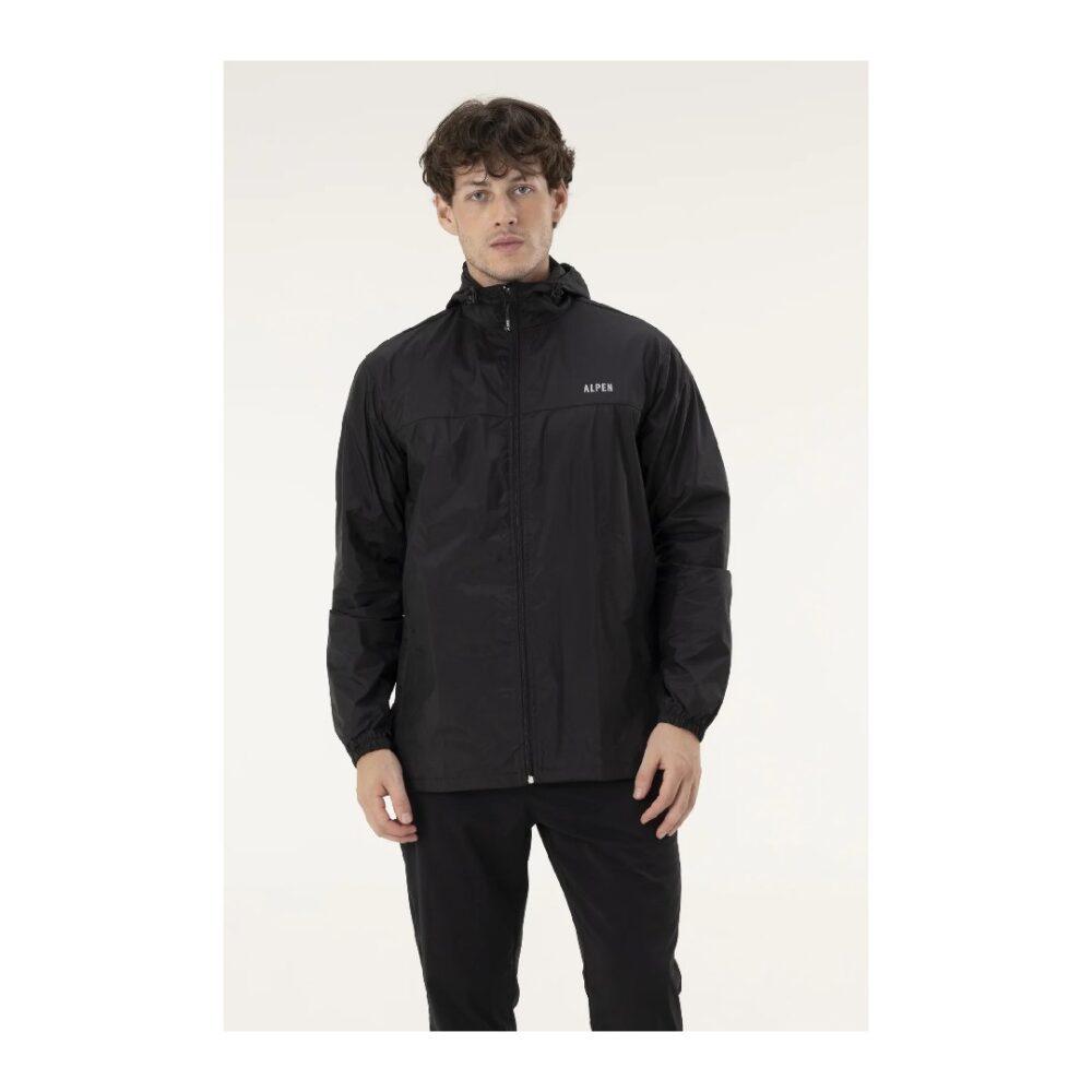 Jaqueta Hidrorrepelente Poliamida Preta Masculina Alpen