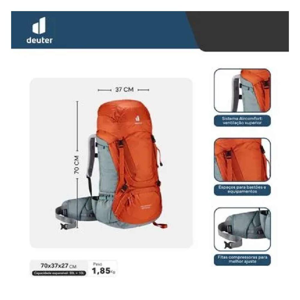 Mochila Alpamayo 50 + 10 SL Deuter