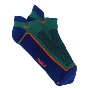 Meia Soquete Marinho x Verde Escuro Mountain Socks