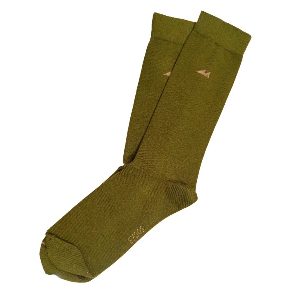 Meia Cano Médio Verde Militar Mountain Socks