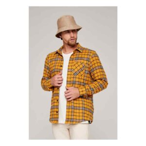Camisa Flanela Climb Amarelo Ocre Masculina