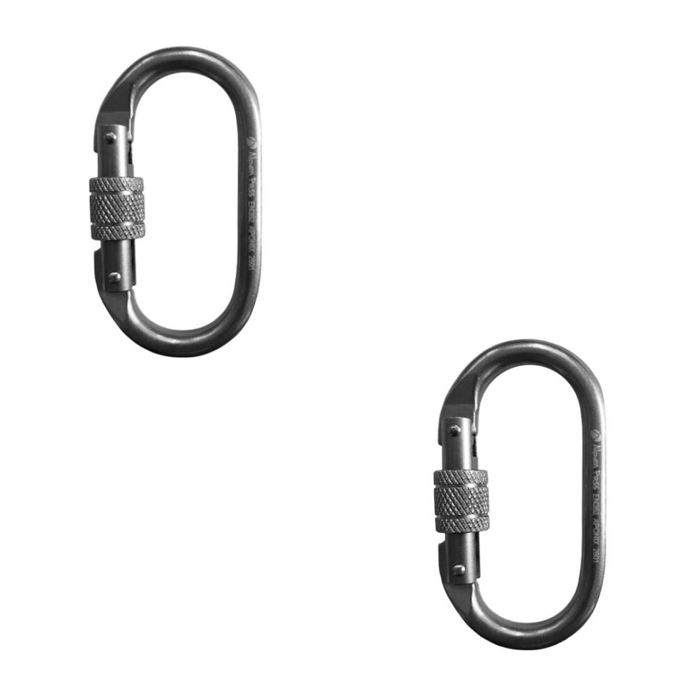 Kit 2 Mosquetões Oval Onix Aço Inox Alpen Pass