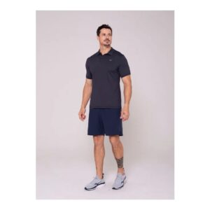 Camisa Polo Trajetória Masculina Preta Sol Sports
