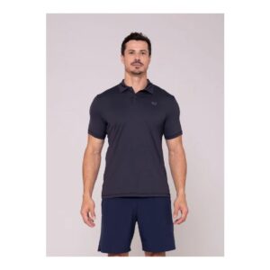 Camisa Polo Trajetória Masculina Preta Sol Sports