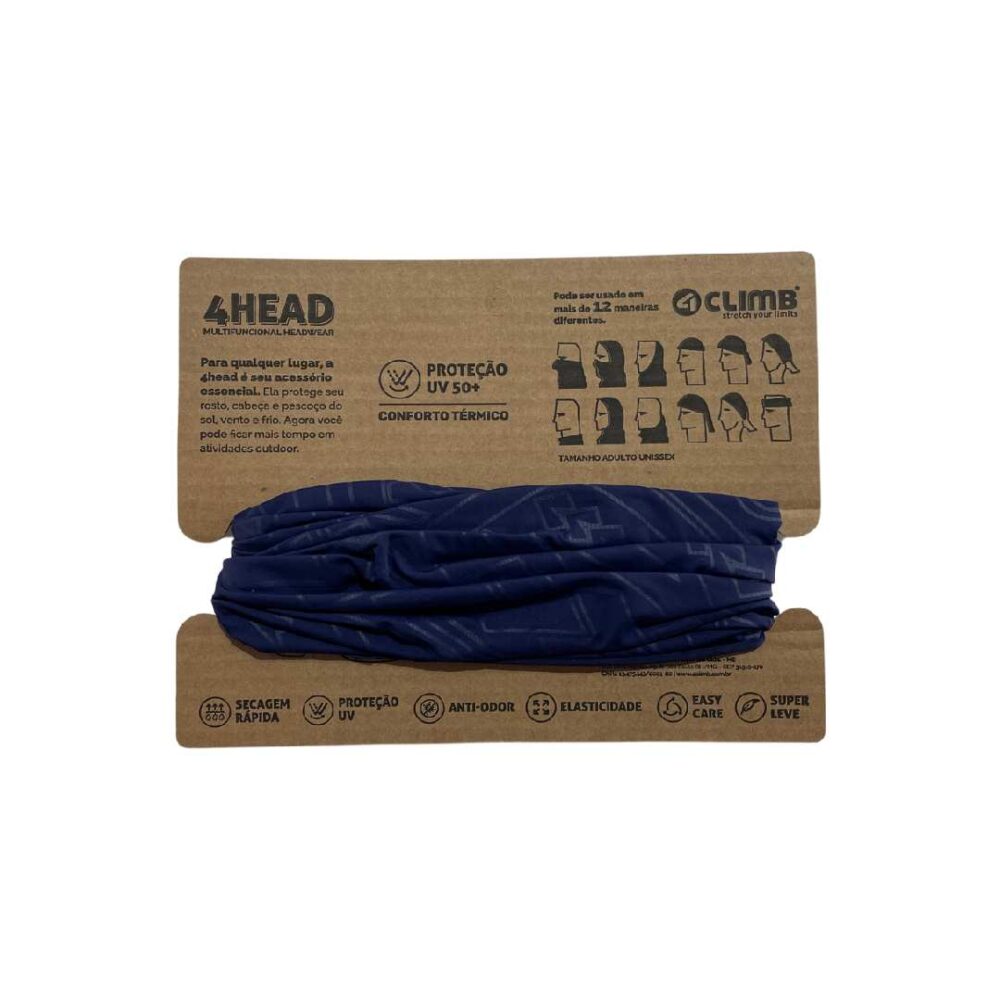 Bandana Dry Tech UV50+ Azul Marinho 4Climb