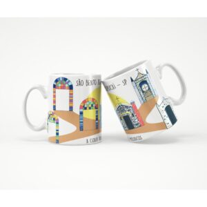 Caneca de Cerâmica Mosaico