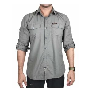 Camisa Hard Safari UV50+ Cimento Masculino Hard Adventure