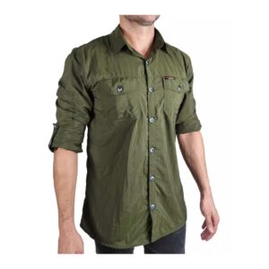 Camisa Hard Safari UV50+ Verde Musgo Masculino Hard Adventure