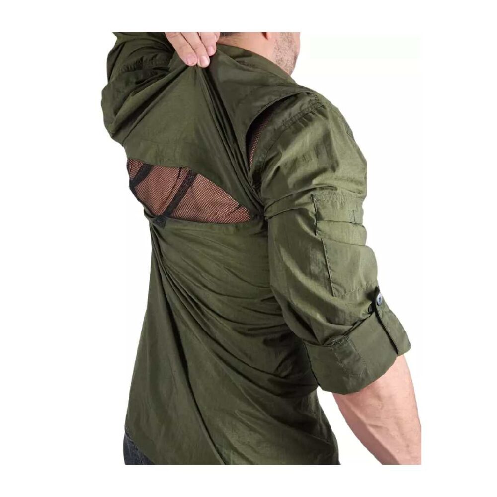 Camisa Hard Safari UV50+ Verde Musgo Masculino Hard Adventure