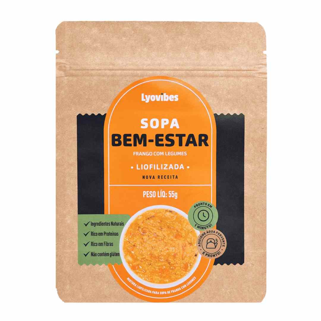Sopa Frango com Legumes 55g Liofilizado Lyovibes