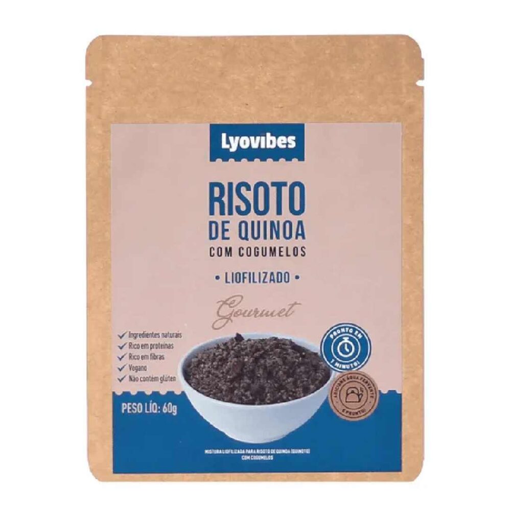 Risoto de Quinoa com Cogumelos 60g Liofilizado Lyovibes