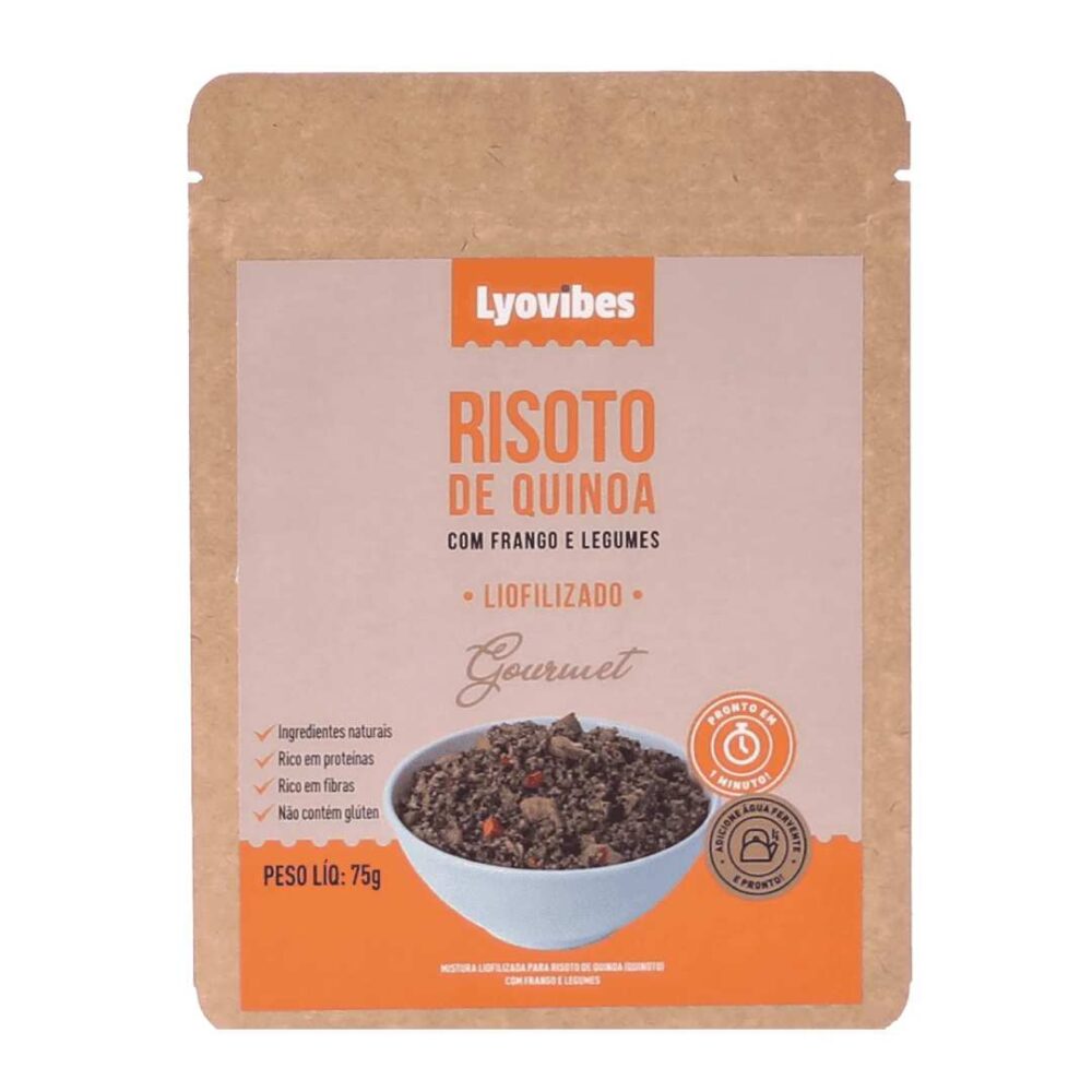 Risoto de Quinoa com Frango e Legumes 75g Liofilizado Lyovibes