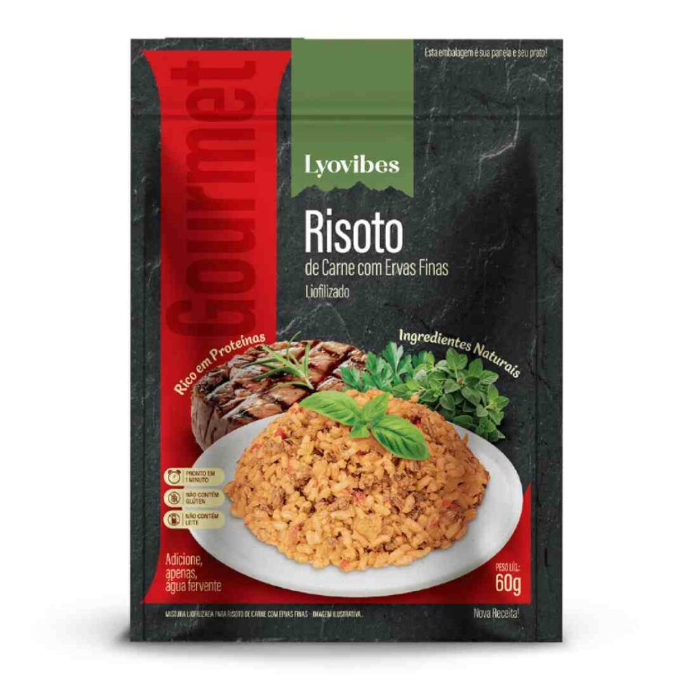 Risoto de Carne com Ervas Finas 60g Liofilizado Lyovibes