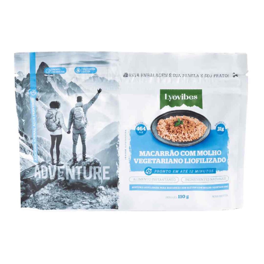 Macarrão com Molho Vegetariano 110g Liofilizado Lyovibes Macarrão com Molho Vegetariano 110g Liofilizado Lyovibes